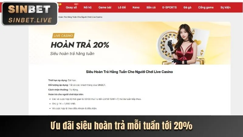 Hoàn trả cực cao Hubet